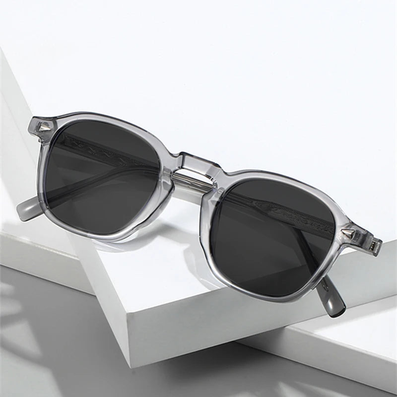 LOERHUNAR High Quality Fashion Oval Small Frame Myopia Sunglasses for Men Women Optical Prescription Gray Sunglasses Anti UV400